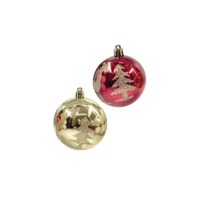 Σετ 6 Χριστουγεννιάτικες μπάλες φ7εκ [00000913]