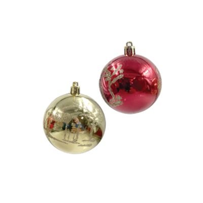 Σετ 6 Χριστουγεννιάτικες μπάλες φ7εκ [00000915]