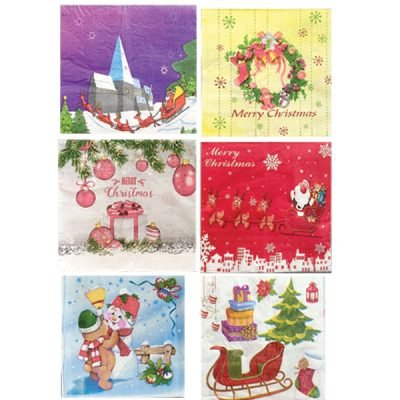 Σετ 20 Χριστουγεννιάτικες χαρτοπετσέτες 33 x 33cm [00001191]