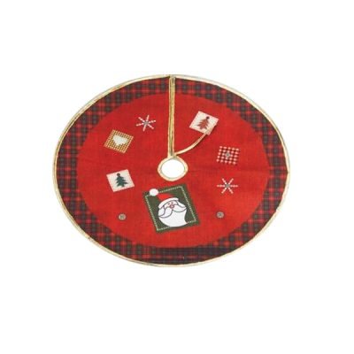 Στρογγυλή τσόχινη ποδιά Χριστουγεννιάτικου δέντρου Φ60cm [00001285]