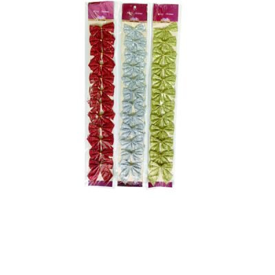 Σετ 12 διακοσμητικοί φιόγκοι 6 x 5,5 cm [00001307]