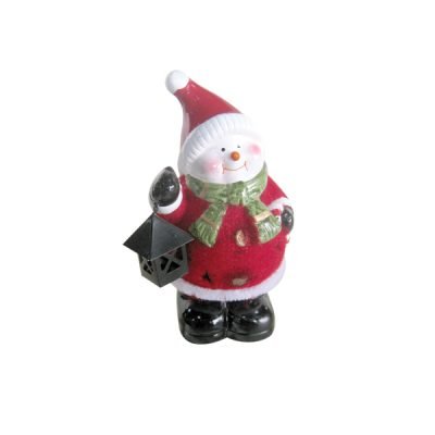 Πήλινος Άη Βασίλης-χιονάνθρωπος φωτιζόμενος [00001348]