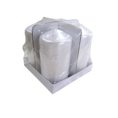 Σετ 4 λευκά κερια [00001363]