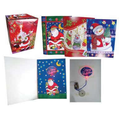 Κάρτες Χριστουγεννιάτικες με φως και ήχο 21 x 15cm [00001389]