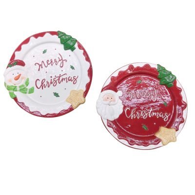 Διακοσμητική στρογγυλή πιατέλα merry Christmas 28cm [00001432]