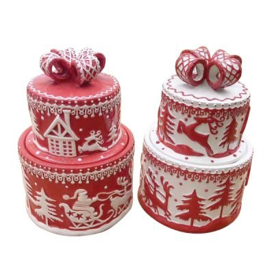 Μπισκοτιέρα πορσελάνινη στρογγυλή 23cm [00001440]