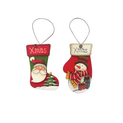 Ξύλινο κρεμαστό διακοσμητικό μπότα – γάντι 9,5 x 5,5 [00001511]