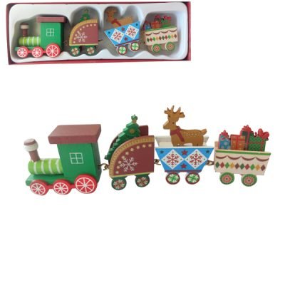 Ξύλινο χριστουγεννιάτικο τρενάκι 6 x 20cm [00001520]