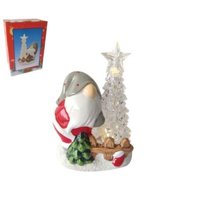 Πορσελανινο διακοσμητικό Άη Βασίλης με φώς [00001566]