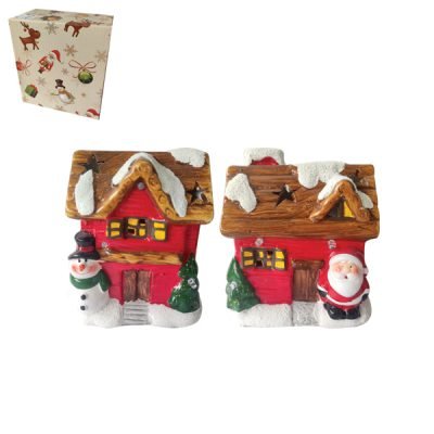 Πορσελανινο διακοσμητικό σπιτάκι με φώς [00001569]