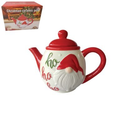 Χριστουγεννιάτικη κεραμική τσαγιέρα [00001581]