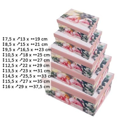 Σετ 10 χάρτινα παραλληλόγραμα κουτιά αποθήκευσης [00001593]