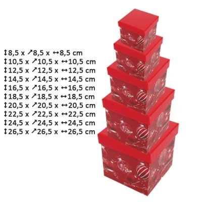 Σετ 10 χάρτινα τετράγωνα κουτιά αποθήκευσης [00001594]