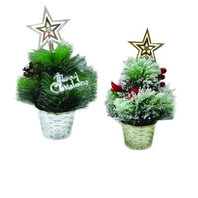 Διακοσμητικό χριστουγεννιάτικο δέντρο 30cm σε γλαστράκι [00001625]