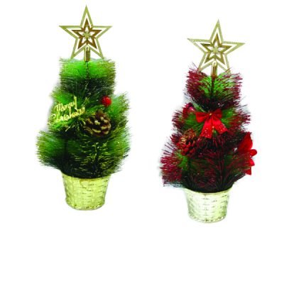 Διακοσμητικό χριστουγεννιάτικο δέντρο 40cm σε γλαστράκι [00001626]