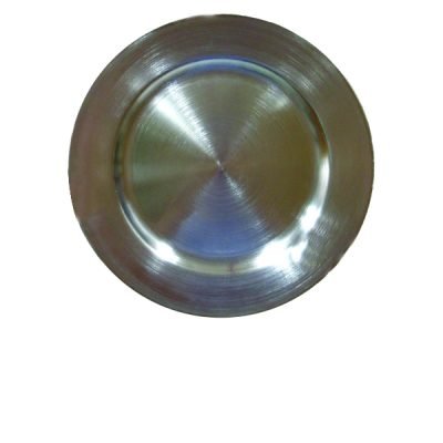 Χριστουγεννιάτικη ασημί πιατέλα πλαστική 33εκ. [00001644]