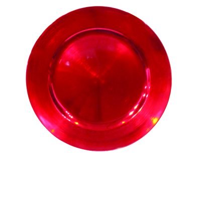 Χριστουγεννιάτικη κόκκινη πιατέλα πλαστική 33εκ. [00001645]