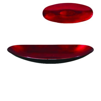 Κόκκινη πιατέλα πλαστική 30x 17x 3,5 εκ. [00001649]