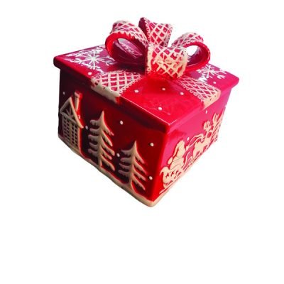 Χριστουγεννιάτικη κεραμική μπισκοτιέρα  [00001700]