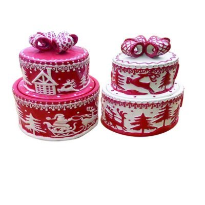 Χριστουγεννιάτικη κεραμική μπισκοτιερίτσα  [00001702]