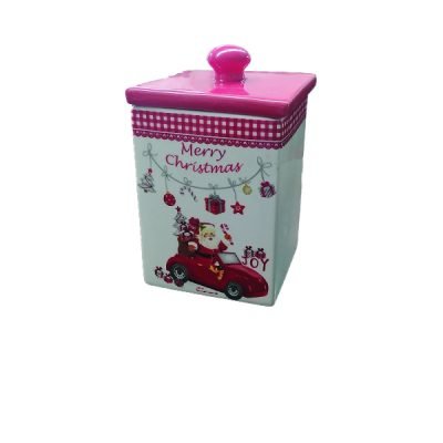 Χριστουγεννιάτικη κεραμική μπισκοτιέρα  [00001703]