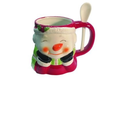 Χριστουγεννιάτικη κεραμική κούπα με κουταλάκι [00001706]