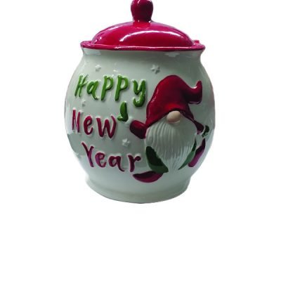Χριστουγεννιάτικη κεραμική μπισκοτιέρα  [00001718]