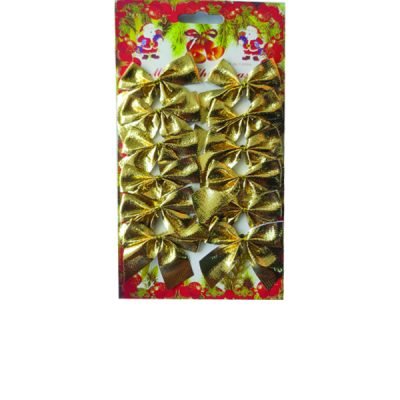 Σετ 12 φιόγκοι χρυσοί 5,5x 5 cm [00001725]