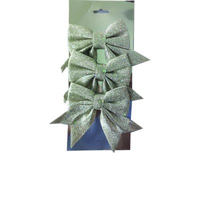 Σετ 3 φιόγκοι σαμπανί 12x 12 cm [00001728]