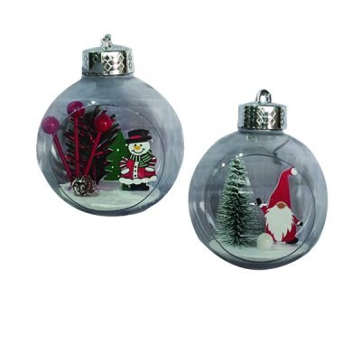 Σετ 2 διακοσμητικές κρεμαστές μπάλες 8cm [00001747]