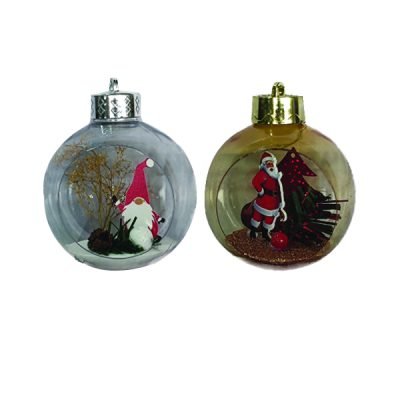 Σετ 2 διακοσμητικές κρεμαστές μπάλες 8cm [00001748]
