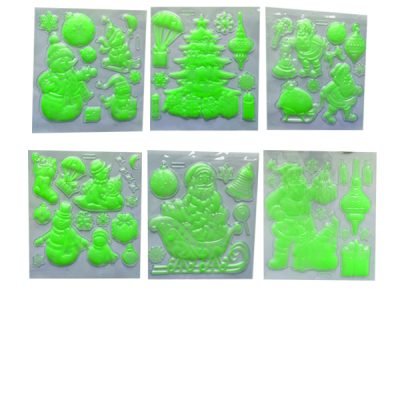 Χριστουγεννιάτικα αυτοκόλλητα φωσφοριζέ  [00001757]