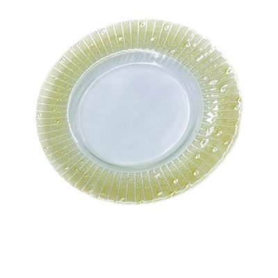 Χριστουγεννιάτικη χρυσαφί πιατέλα γυάλινη 32εκ. [00001758]