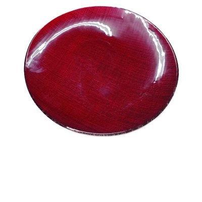 Χριστουγεννιάτικη κόκκινη πιατέλα γυάλινη 32εκ. [00001762]