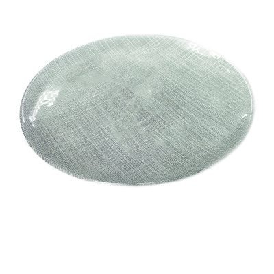 Χριστουγεννιάτικη ασημί πιατέλα γυάλινη 32εκ. [00001763]