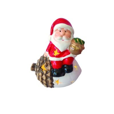 Πήλινος φωτιζόμενος Αη Βασίλης [00001769]