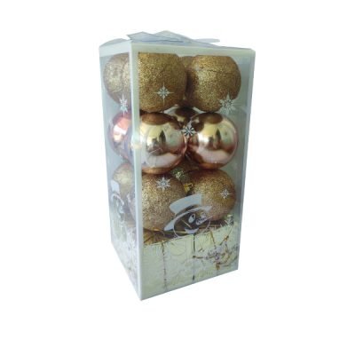 Σετ 16 στολίδια μπρονζέ [00001782]