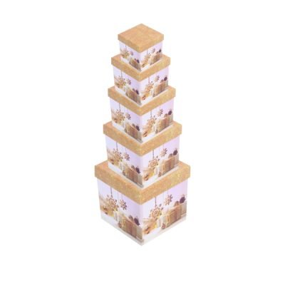 Σετ 10 Χριστουγεννιάτικα χάρτινα κουτιά [00001792]