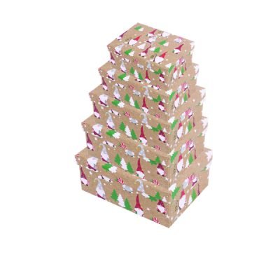 Σετ 10 Χριστουγεννιάτικα χάρτινα κουτιά [00001799]