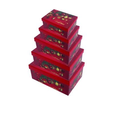 Σετ 10 Χριστουγεννιάτικα χάρτινα κουτιά [00001800]