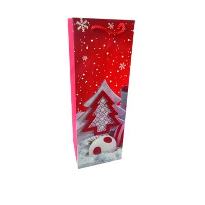 Χριστουγεννιάτικη σακούλα δώρου μπουκαλιού [00001808]