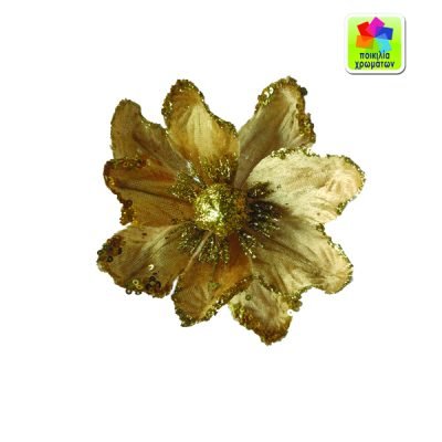 Χριστουγεννιάτικο διακοσμητικό λουλούδι 14cm [00001814]