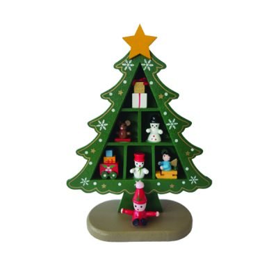 Ξύλινο Χριστουγεννιάτικο δέντρο 17cm [00001825]