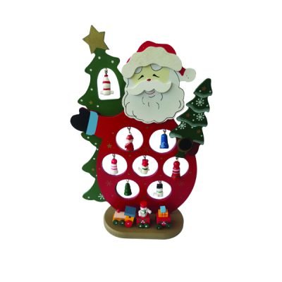 Ξύλινος Χριστουγεννιάτικος Άη Βασίλης 23cm [00001826]