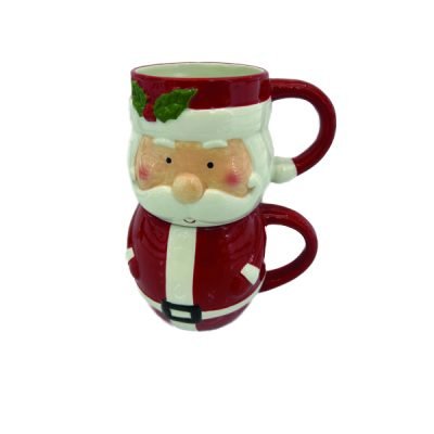 Σετ 2 Χριστουγεννιάτικες κούπες 14,5 x 10.5 x 17.5 cm [00001837]