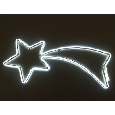 Φωτοσωλήνας αστέρι με ουρά ΝΕΟΝ και 240 λευκά ψυχρά λαμπάκια led [00002556]