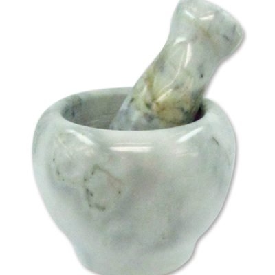 Μαρμάρινο γουδί 8cm με γουδοχέρι [00101407]