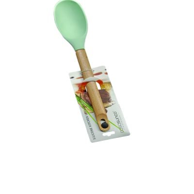 Κουτάλα σερβιρίσματος σιλικόνης με ξύλινη λαβή [00101563]