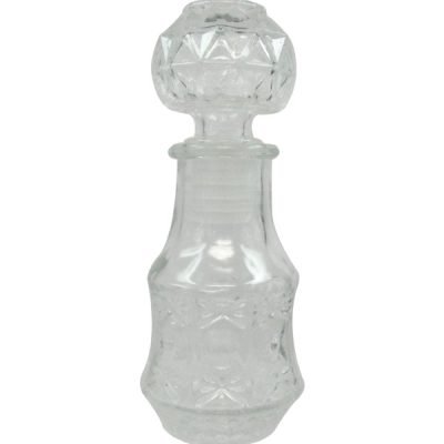 Γυάλινη διάφανη φιάλη 50ml με πώμα – 12×4,5cm [00103210]