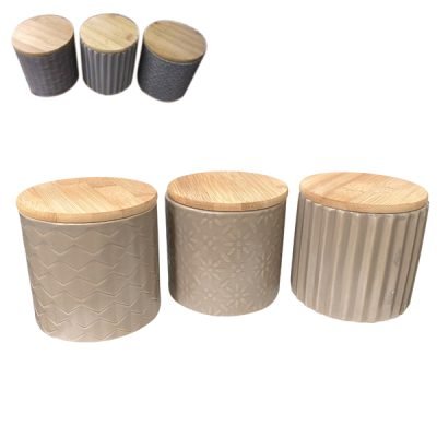 Σετ 3 κεραμικά βάζα για καφέ-ζάχαρη και αλάτι [00109322]